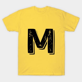 Capital Letter M Name Initial Monogram T-Shirt